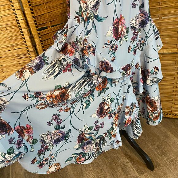Cooper St Floral Ruffle Maxi Dress Blue Multicolor AUS 12 / US 8 Wedding Guest - Picture 7 of 10